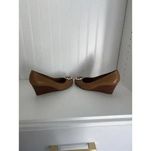 Tory Burch Brown Sally Wedges - Size 7.5 - Picture 3 of 5